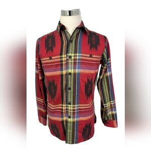 Polo By Ralph Lauren Men's Size XL Shirt Red/yellow/ Blue Beacon Aztec Plaid